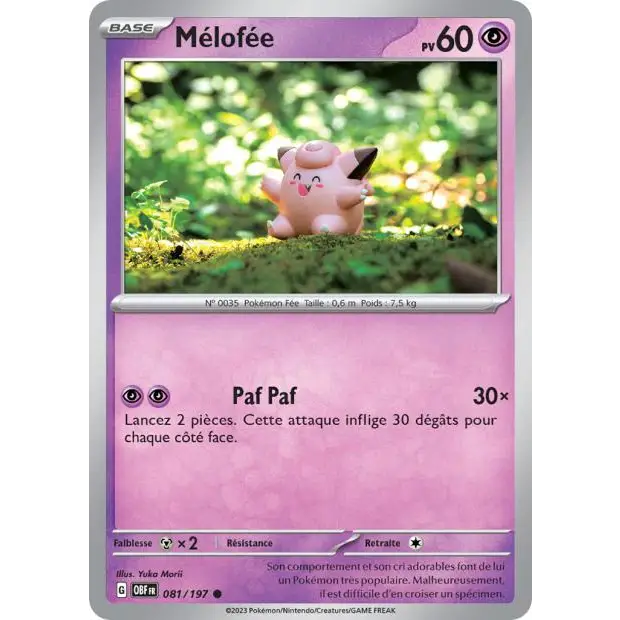 Commune - Pokemon - Flammes Obsidiennes - Mélofée 81/197
