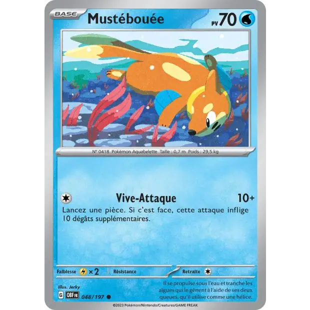 Commune - Pokemon - Flammes Obsidiennes - Mustébouée 48/197