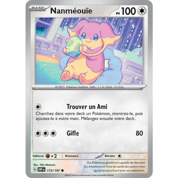 Commune - Pokemon - Flammes Obsidiennes - Nanméouïe 173/197 - Poke-Geek