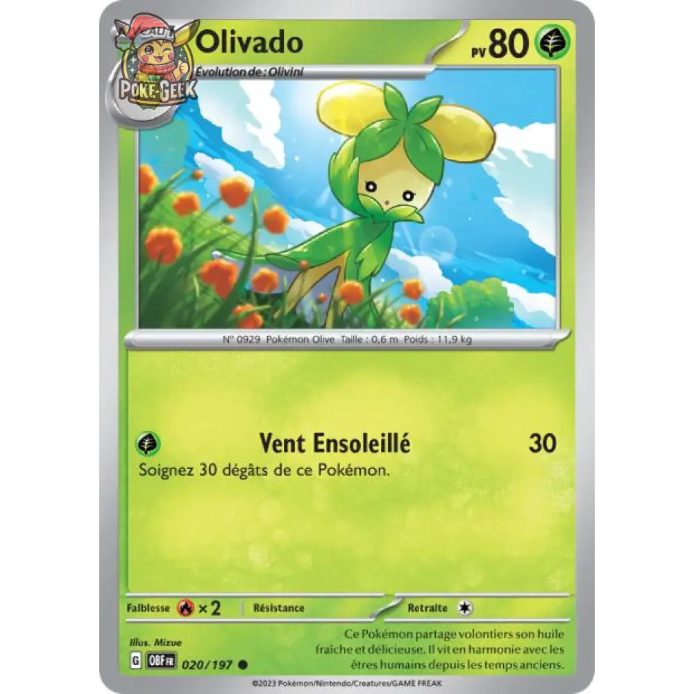 Commune - Pokemon - Flammes Obsidiennes - Olivado 20/197 - Poke-Geek