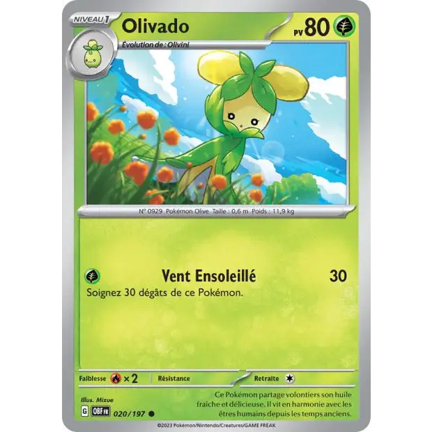 Commune - Pokemon - Flammes Obsidiennes - Olivado 20/197