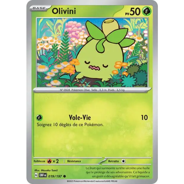 Commune - Pokemon - Flammes Obsidiennes - Olivini 19/197 - Poke-Geek