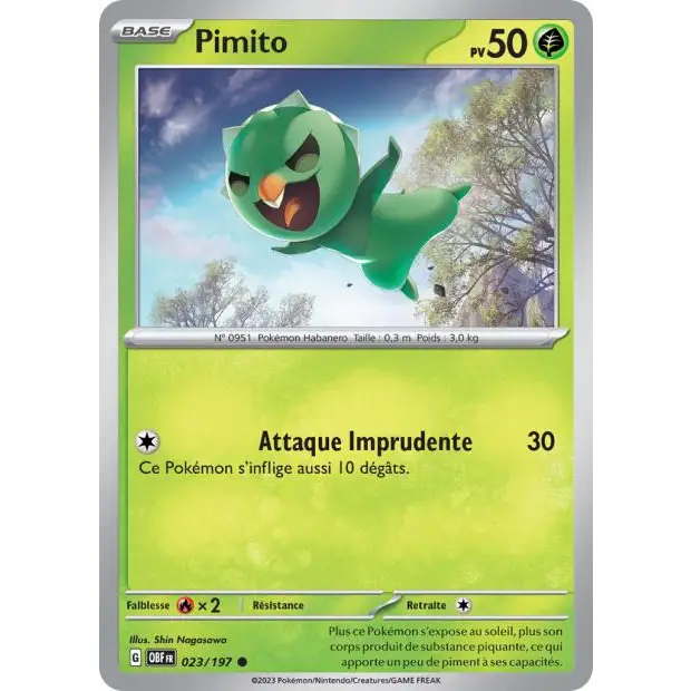 Commune - Pokemon - Flammes Obsidiennes - Pimito 23/197 - Poke-Geek