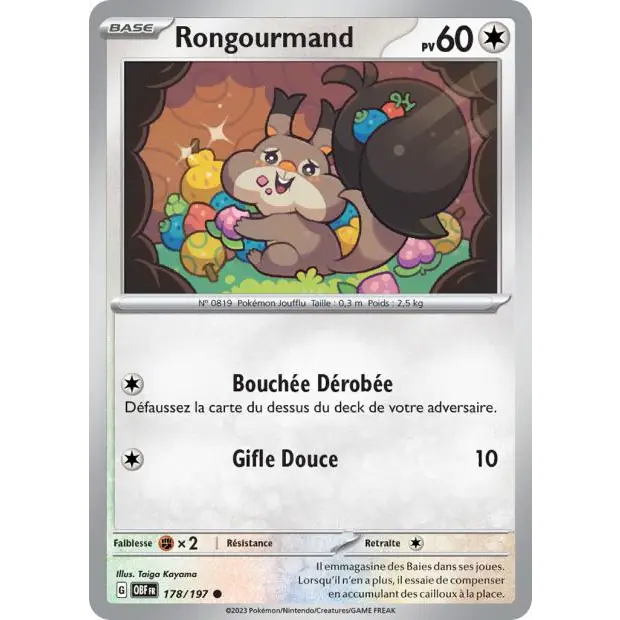 Commune - Pokemon - Flammes Obsidiennes - Rongourmand 178/197
