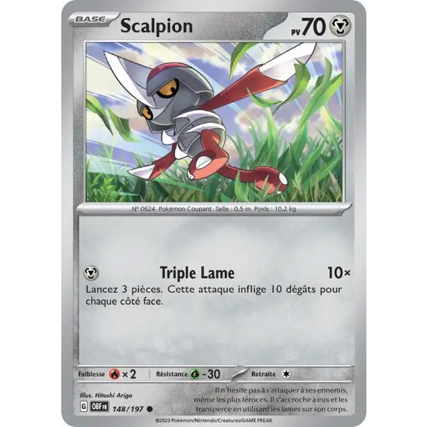 Commune - Pokemon - Flammes Obsidiennes - Scalpion 148/197