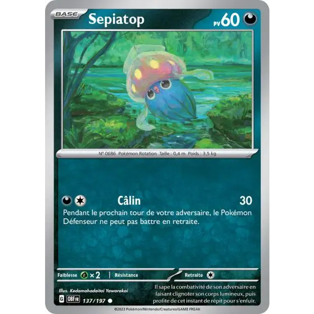 Commune - Pokemon - Flammes Obsidiennes - Sepiatop 137/197 - Poke-Geek