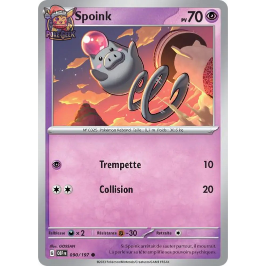 Common - Pokemon - Obsidian Flames - Spoink 90/197
