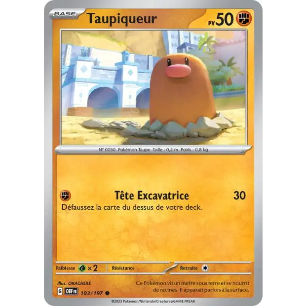 Common - Pokemon - Obsidian Flames - Diglett 103/197