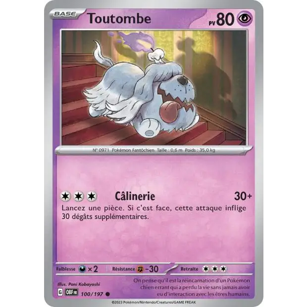 Commune - Pokemon - Flammes Obsidiennes - Toutombe 100/197