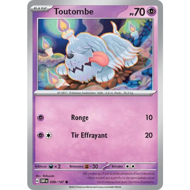 Commune - Pokemon - Flammes Obsidiennes - Toutombe 99/197 - Poke-Geek