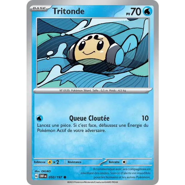 Commune - Pokemon - Flammes Obsidiennes - Tritonde 50/197 - Poke-Geek