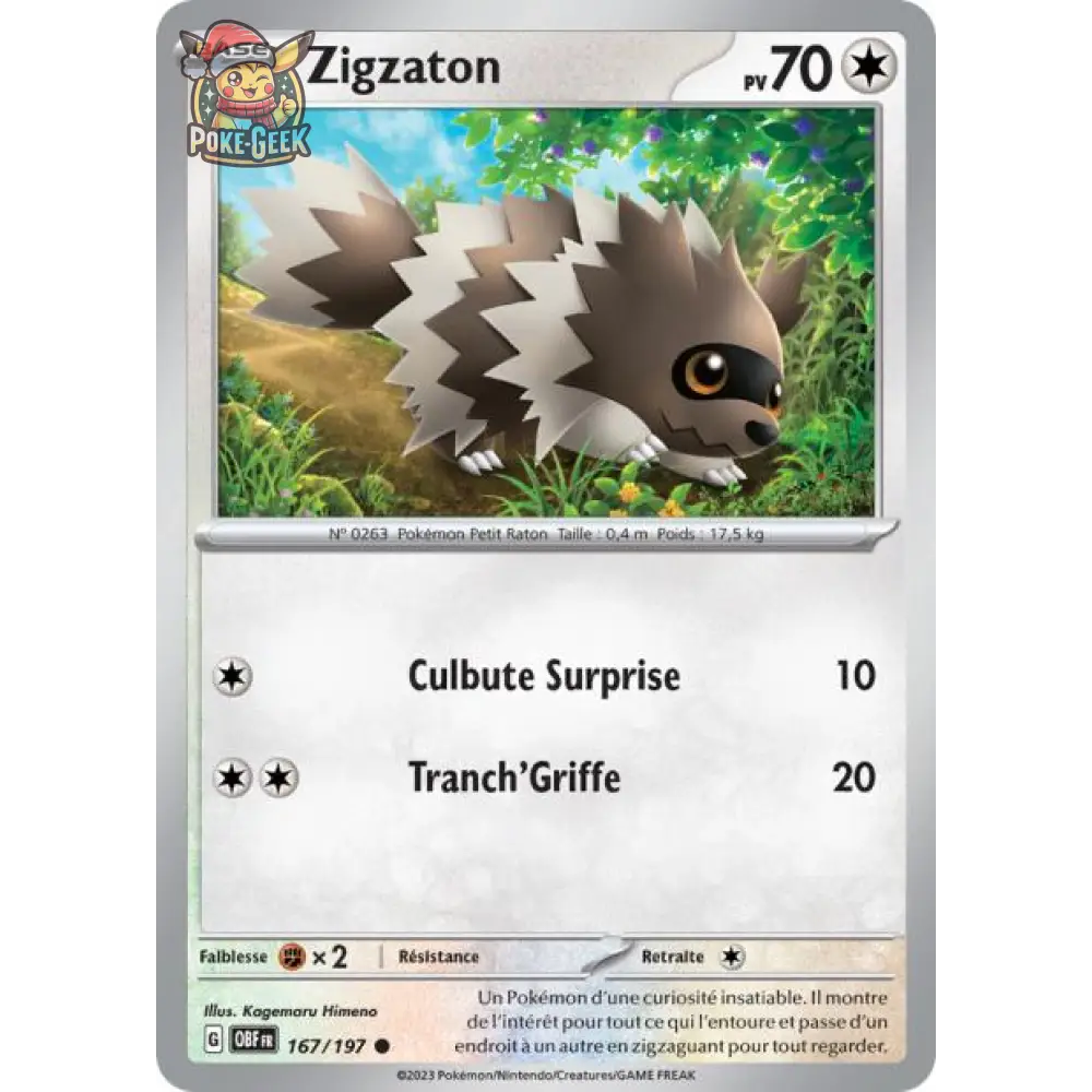 Commune - Pokemon - Flammes Obsidiennes - Zigzaton 167/197 - Poke-Geek