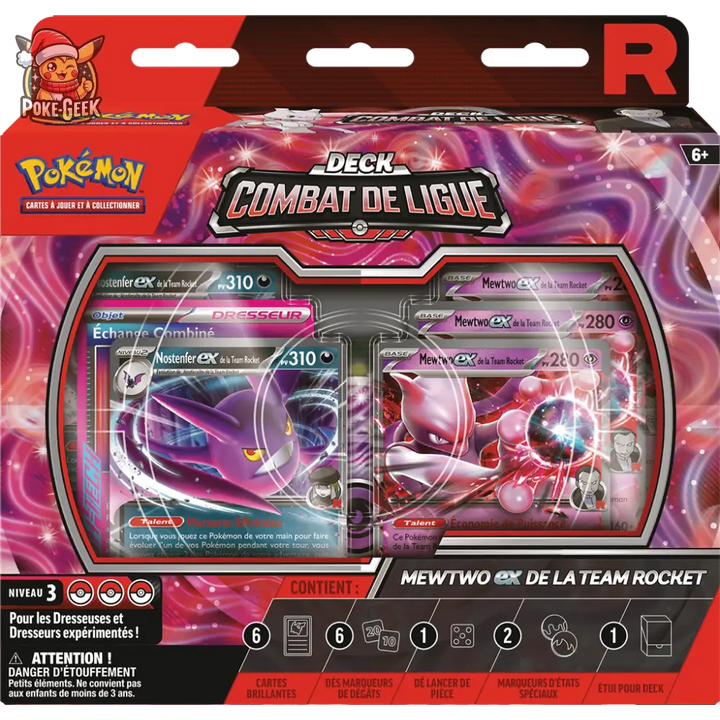 Mewtwo-ex Team Rocket League Battle Deck – French