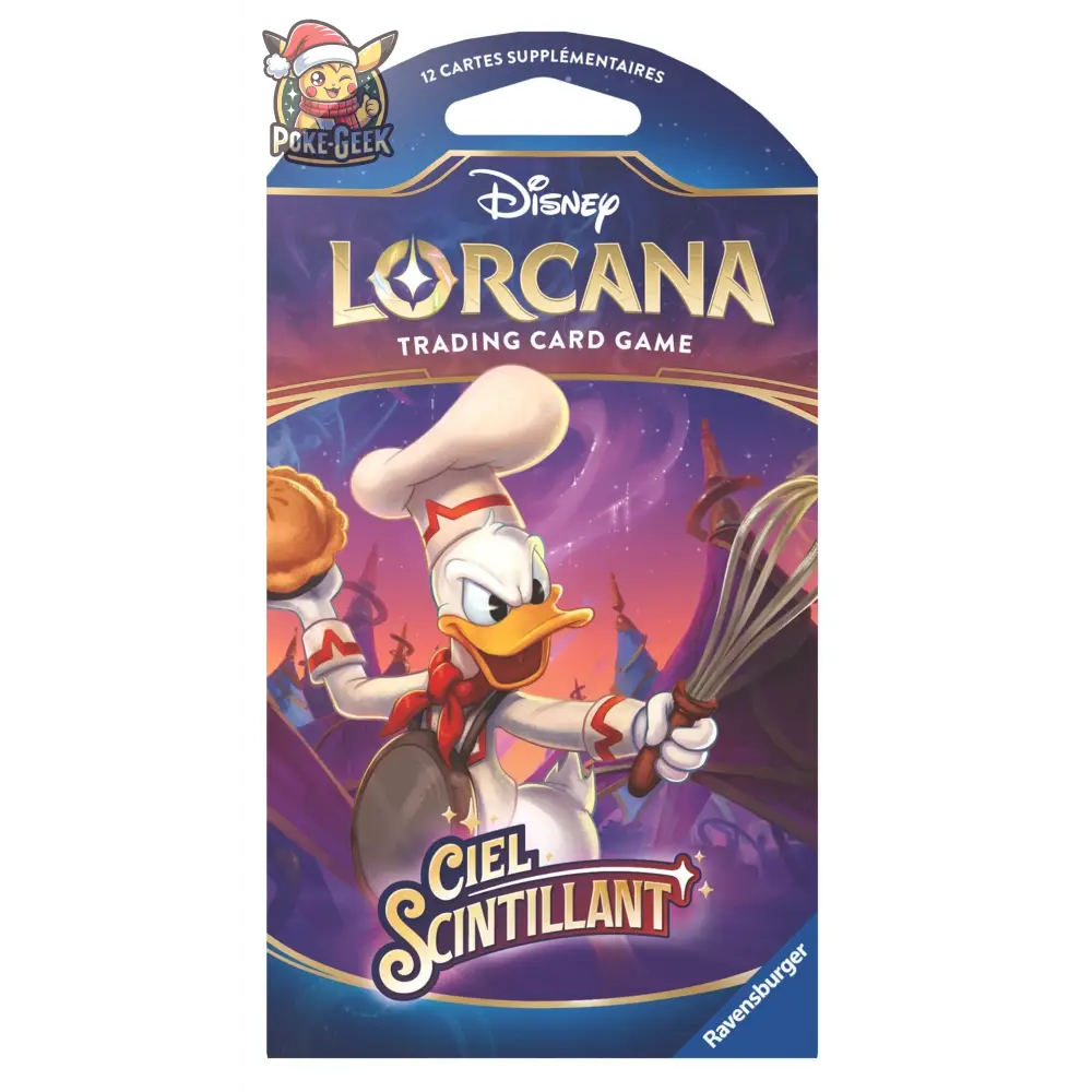 Disney Lorcana Jcc: Ciel Scintillant - Booster (Blister Cartonné) Fr