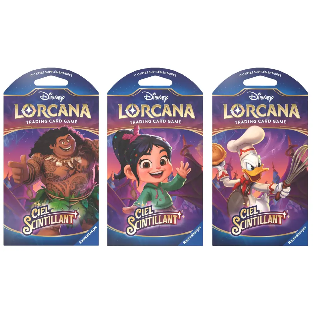 Disney Lorcana Jcc: Ciel Scintillant - Booster (Blister Cartonné) Fr