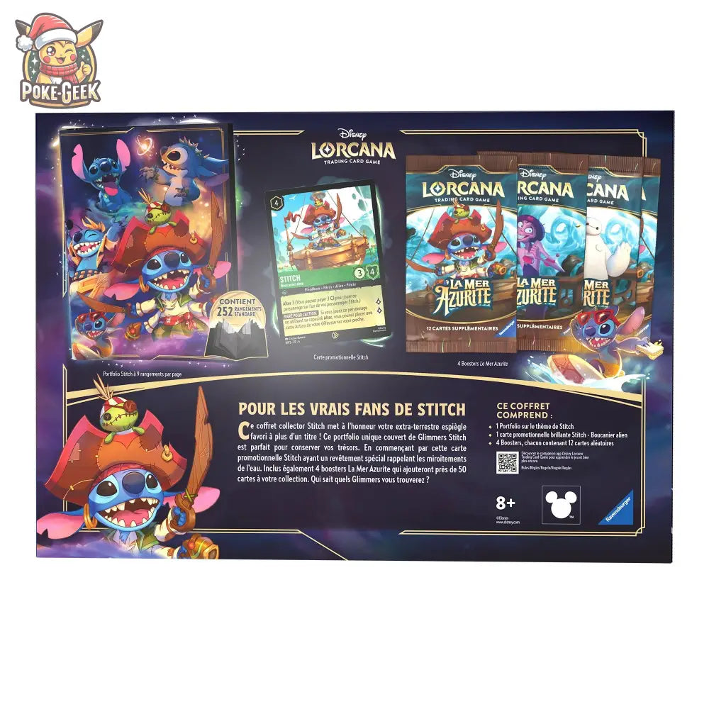 Disney Lorcana Jcc: La Mer Azurite - Coffret Collector Stitch Fr