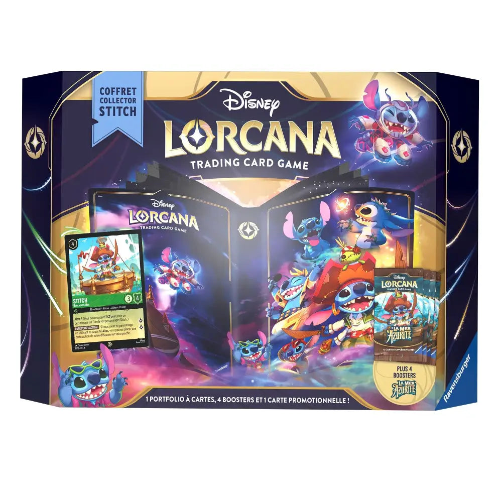 Disney Lorcana Jcc: La Mer Azurite - Coffret Collector Stitch Fr