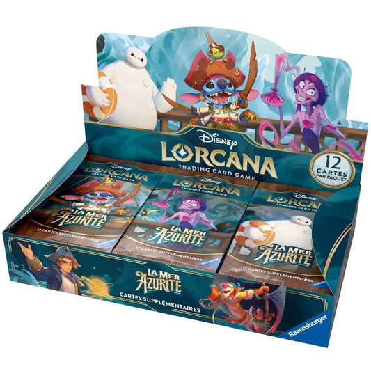 Disney Lorcana JCC : La Mer Azurite - Display de Boosters (24 Boosters) - FR