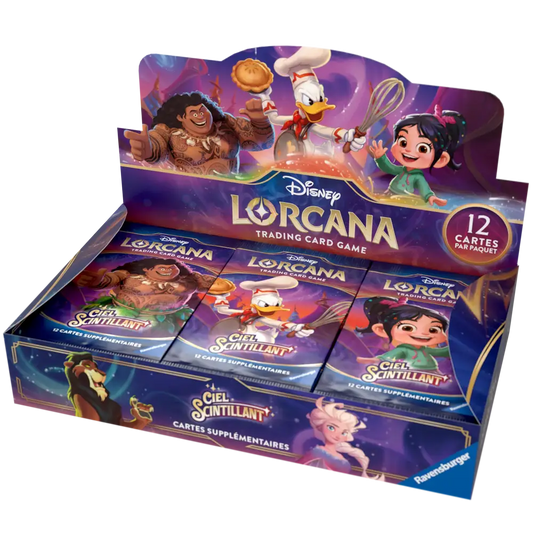 DISPLAY DE 24 BOOSTERS DISNEY LORCANA – CIEL SCINTILLANT - FR