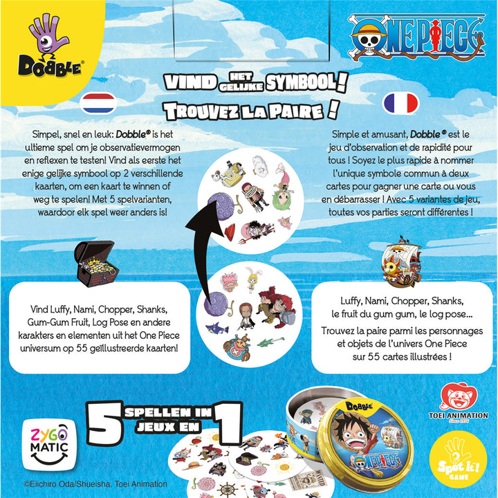 Dobble One Piece – Jeu de société – FR/NL