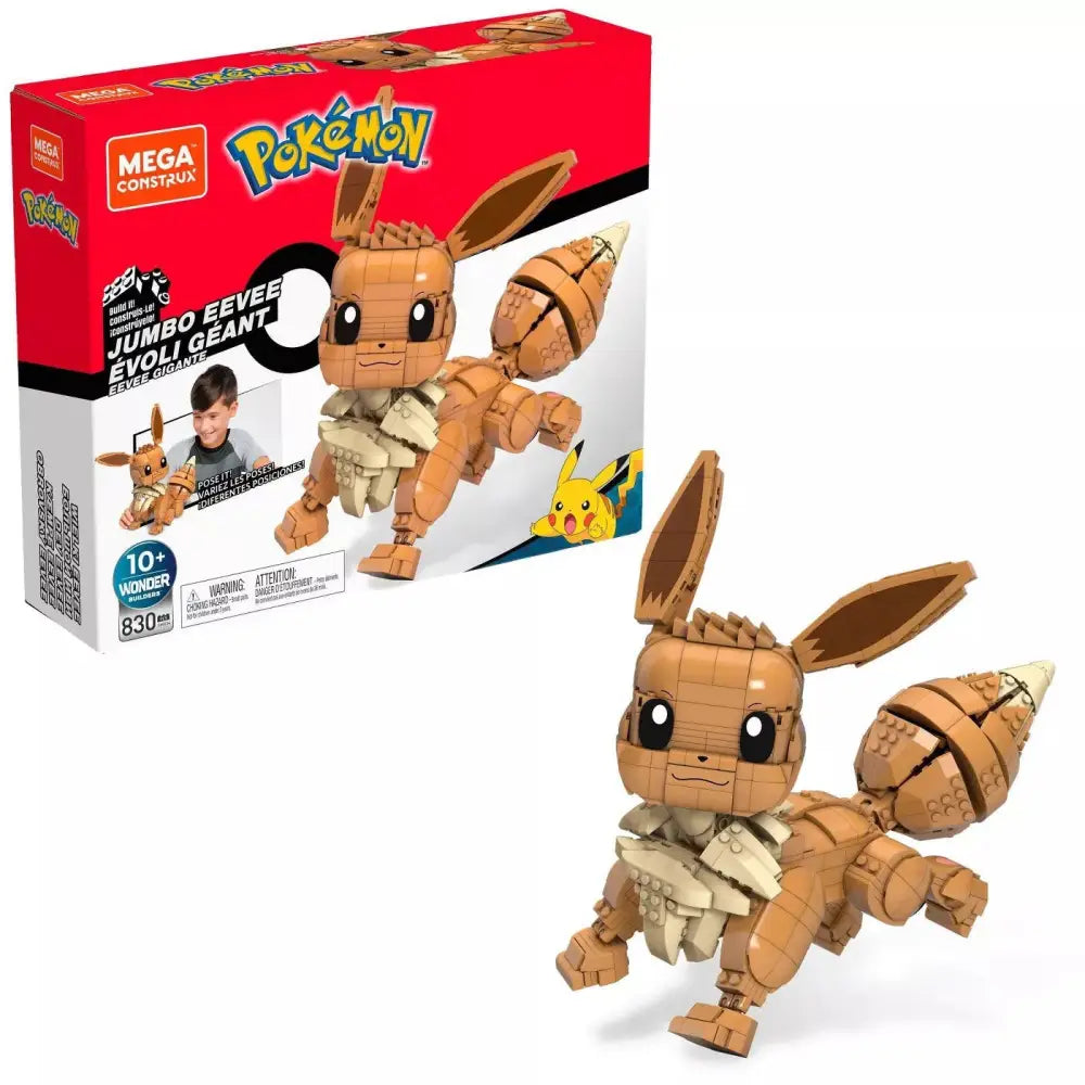 Figurine - MEGA Construx - 830 pièces - 29cm - EVOLI GEANT - Poke-Geek