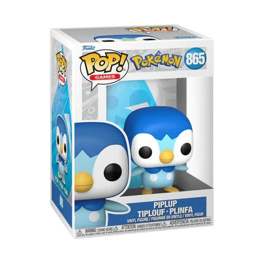 Funko Pop! Games: Pokémon - Piplup, Collectors' Favorite Aquatic Figure