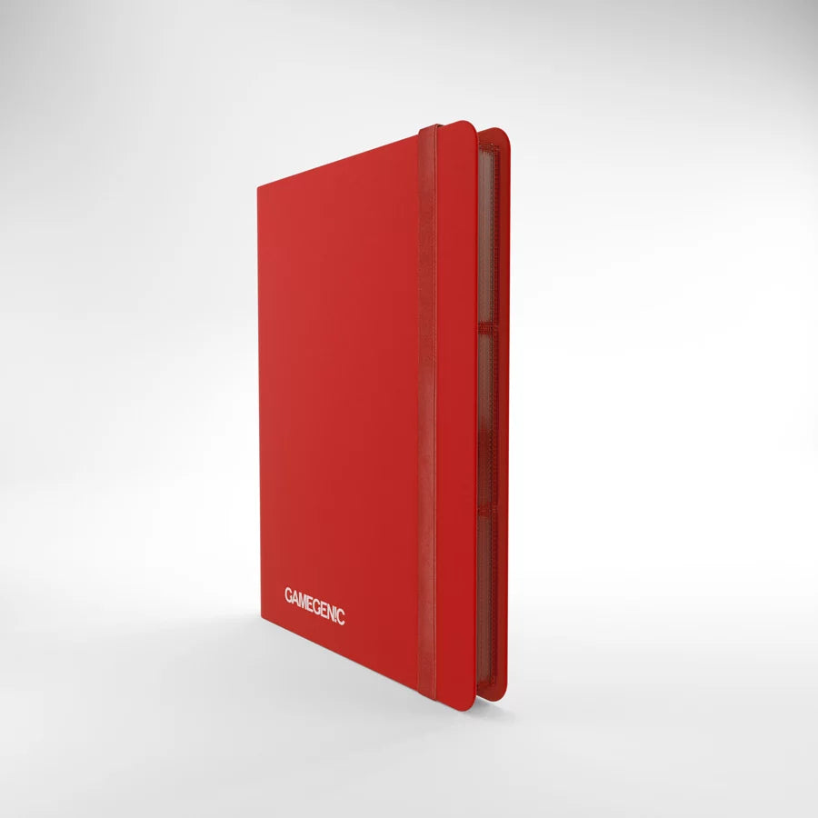 Album Gamegenic rouge 360 cartes fermé avec sa sangle élastique