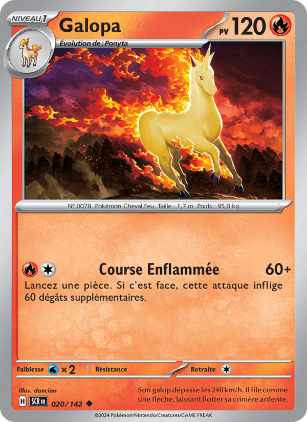 Galopa 20/142 — EV07 — Couronne Stellaire — Carte Pokémon française