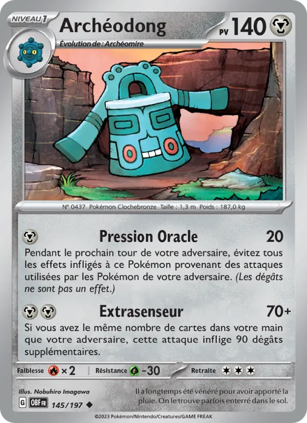 Archéodong 145/197 — EV03 – Flammes Obsidiennes — Carte Pokémon française