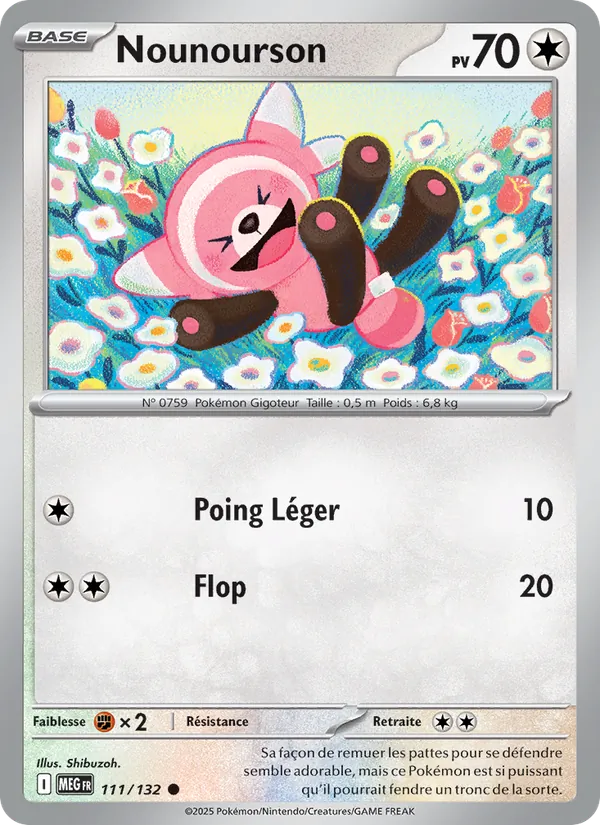 Nounourson 111/132 — ME01 — Méga-Évolution — Carte Pokémon française