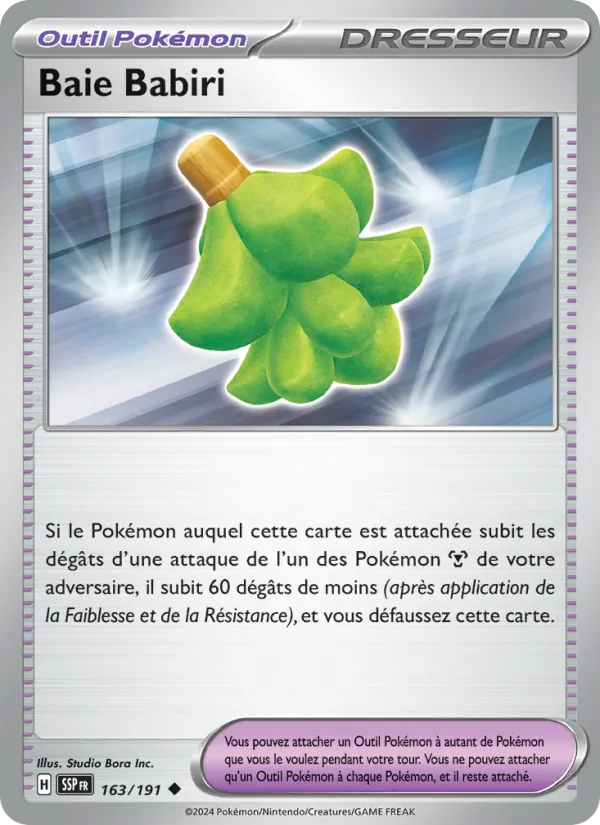 Baie Babiri 163/191 — EV08 – Étincelles Déferlantes — Carte Pokémon française
