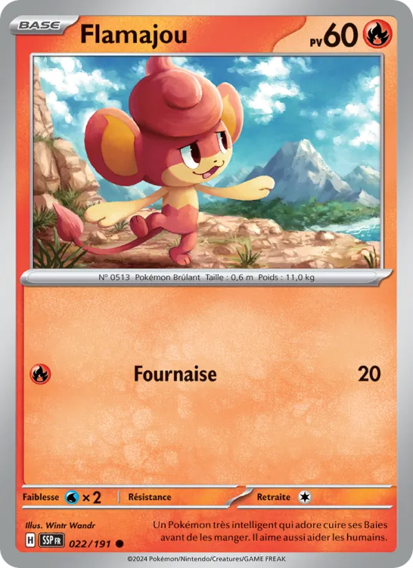 Flamajou 22/191 — EV08 – Étincelles Déferlantes — Carte Pokémon française