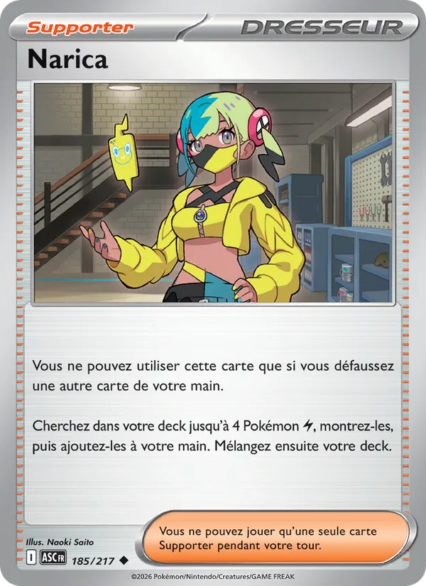 Narica 185/217 — ME02.5 – Héros Transcendants — Carte Pokémon française