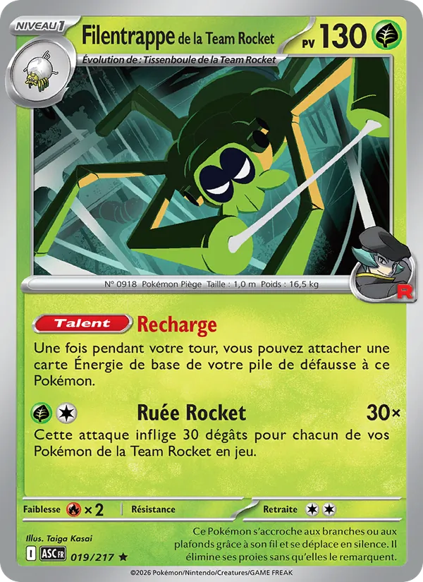 Filentrappe de la Team Rocket 19/217 — ME02.5 – Héros Transcendants