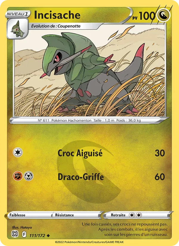 Incisache 111/172 — EB09 - Stars Etincelantes — Carte Pokémon française