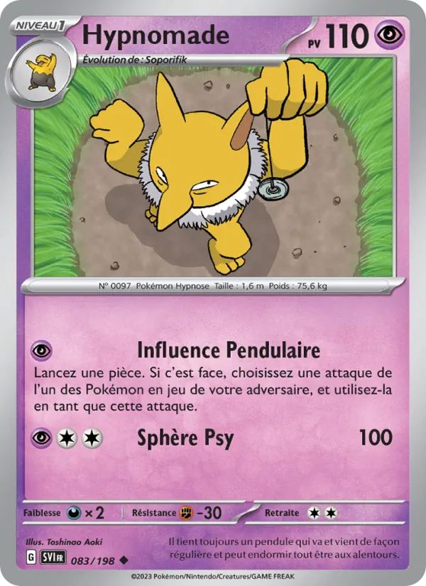 Hypnomade 83/198 — EV01 – Écarlate et Violet — Carte Pokémon française