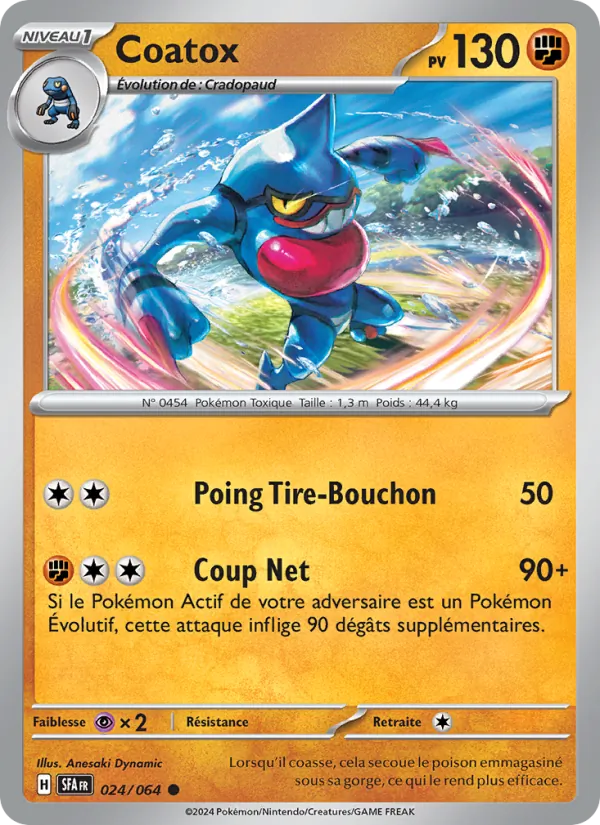Coatox 24/64 — EV06.5 – Fable Nébuleuse — Carte Pokémon française