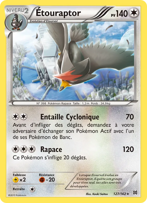 Étouraptor 127/162 — XY8 – Impulsion Turbo