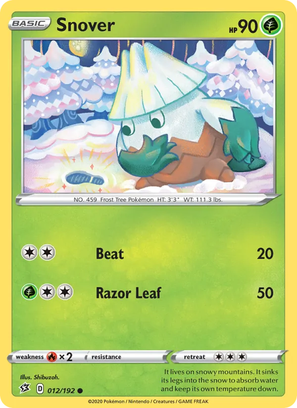 Blizzi 12/192 — SWSH2 – Rebel Clash — Carte Pokémon anglaise