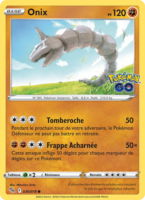 Onix 36/78 — EB10.5 Pokemon GO