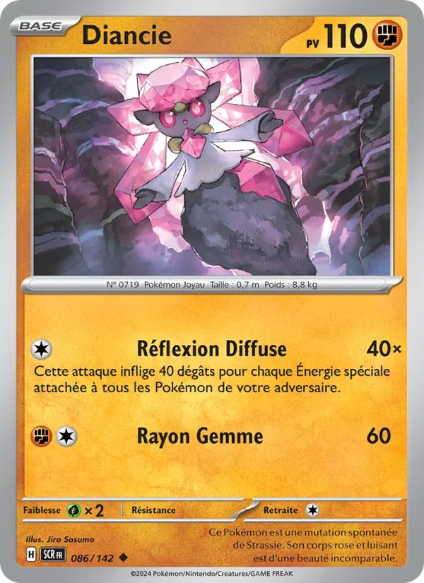 Diancie 86/142 — EV07 — Couronne Stellaire — Carte Pokémon française