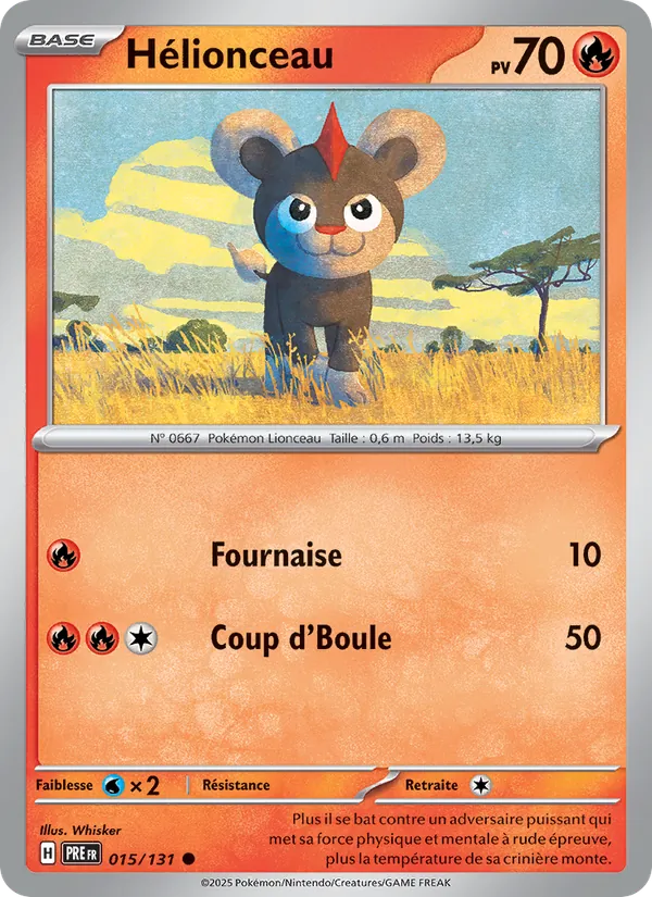 Hélionceau 15/131 — EV08.5 – Évolutions Prismatiques — Carte Pokémon française