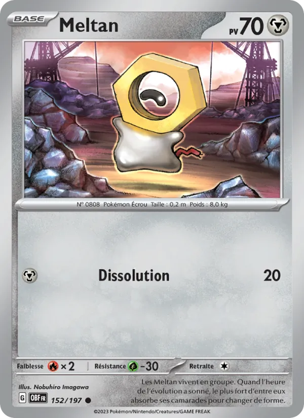 Meltan 152/197 — EV03 – Flammes Obsidiennes