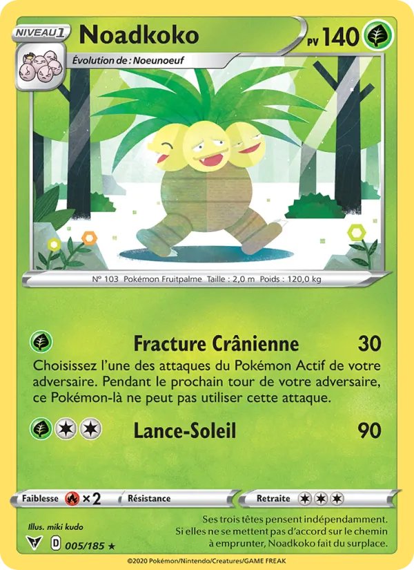 Noadkoko 5/185 — EB04 — Voltage Éclatant — Carte Pokémon française