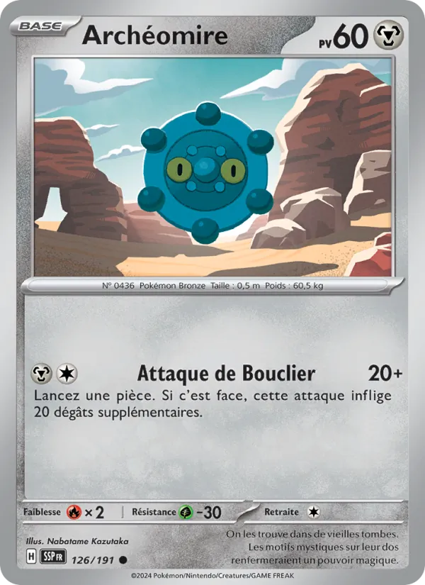 Archéomire 126/191 — EV08 – Étincelles Déferlantes — Carte Pokémon française