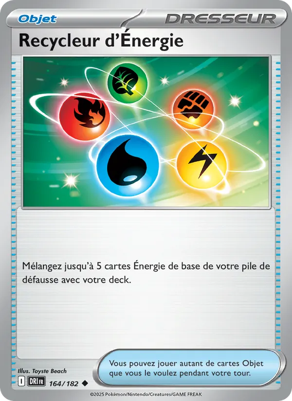 Recycleur d'Énergie 164/182 — EV10 – Rivalités Destinées — Carte Pokémon française