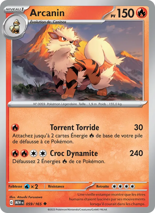 Arcanin 59/165 — EV03.5 — 151 — Carte Pokémon française