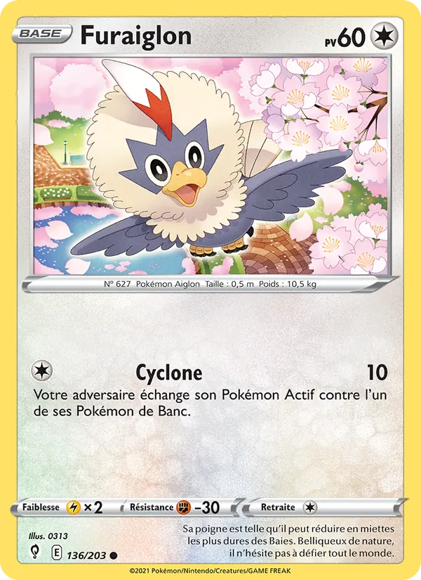Furaiglon 136/203 — EB07 - Evolution Céleste — Carte Pokémon française