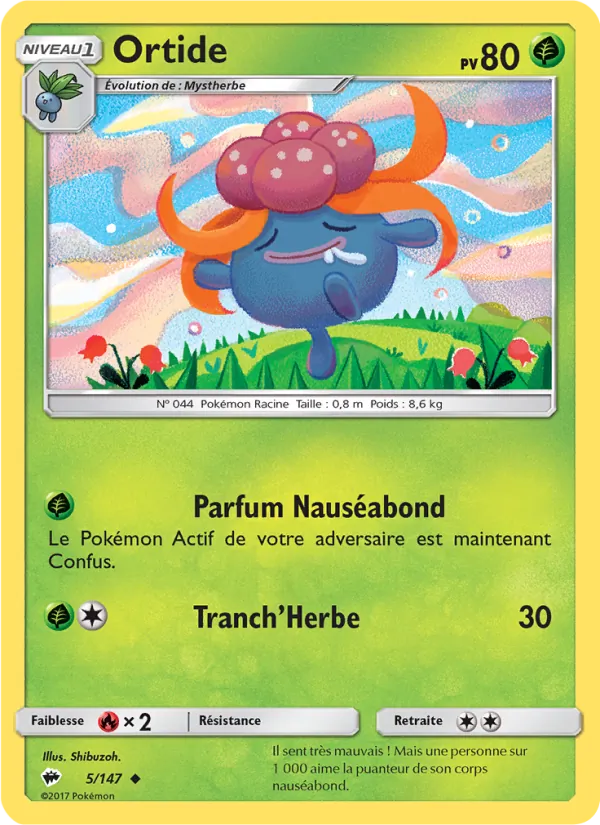 Ortide 5/147 — SL3 – Ombres Ardentes — Carte Pokémon française