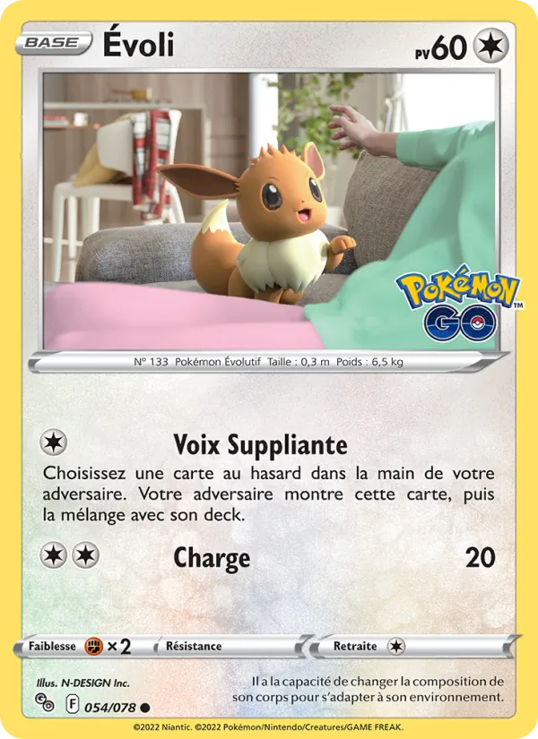 Évoli 54/78 — EB10.5 Pokemon GO